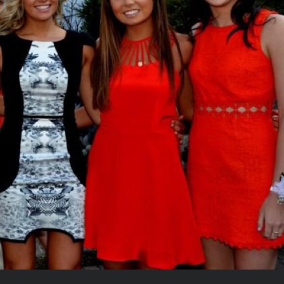 Nordstrom Red Skater Dress - Picture 3 of 7